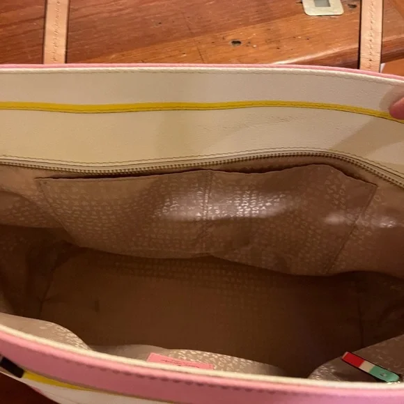 Kate Spade leather pastel stripe tote bag - Picture 8 of 10